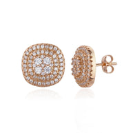 עגילי Cushion Halo