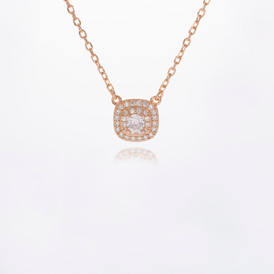 Cushion Halo Necklace