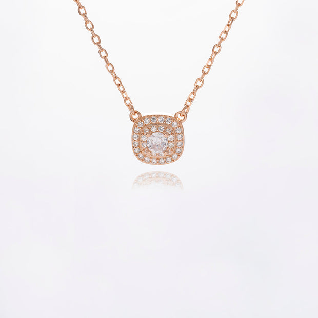 Cushion Halo Necklace