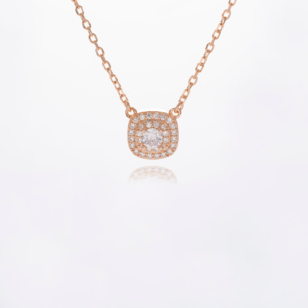 Cushion Halo Necklace