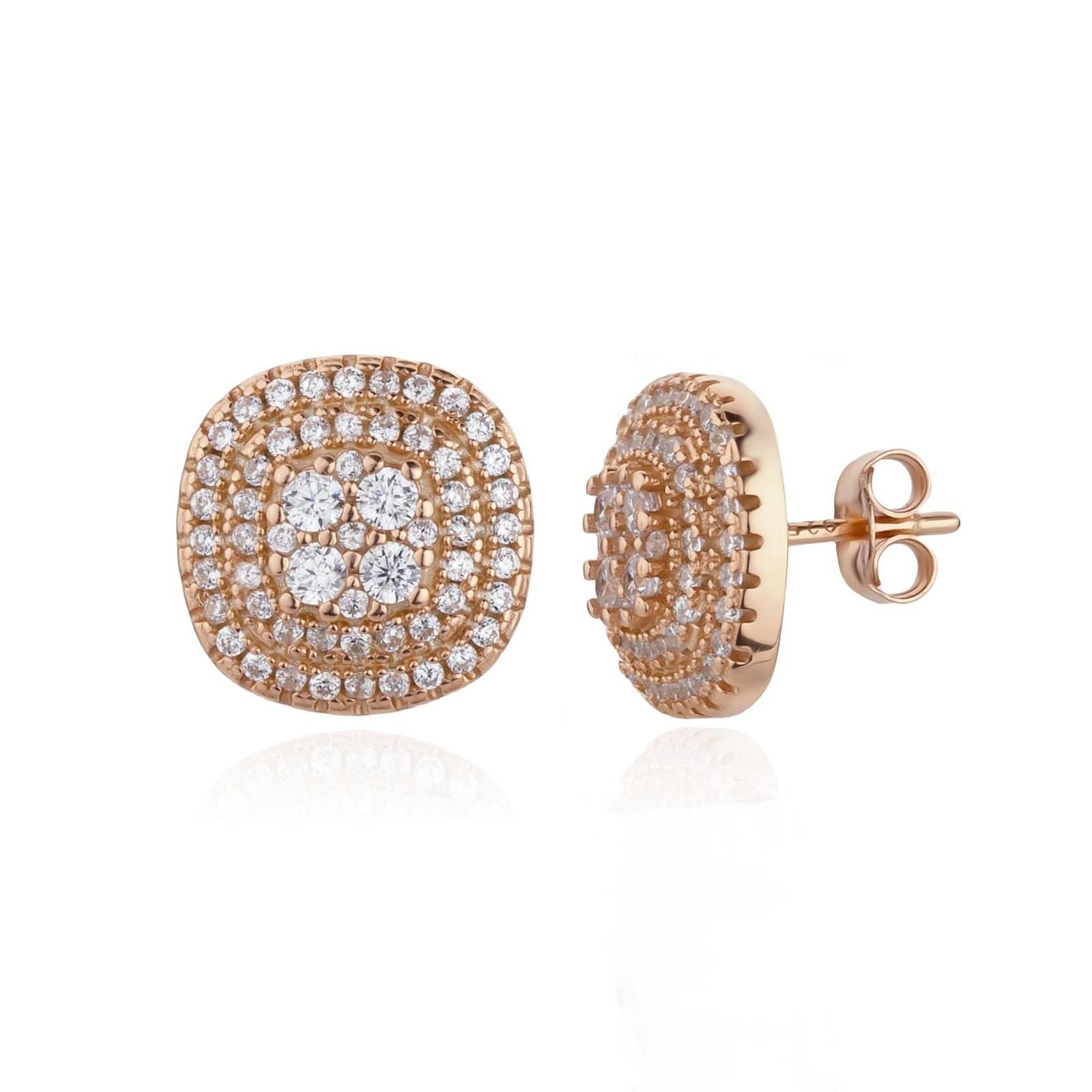 עגילי Cushion Halo