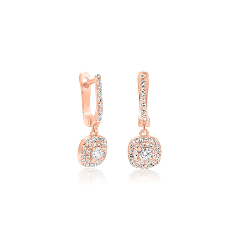 עגילי Cushion Halo