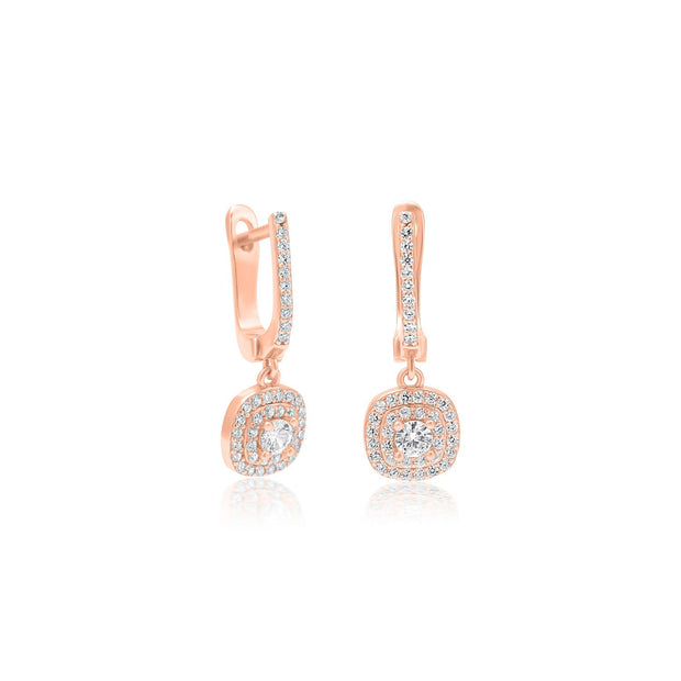 עגילי Cushion Halo