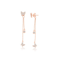 עגילי Blush Butterfly