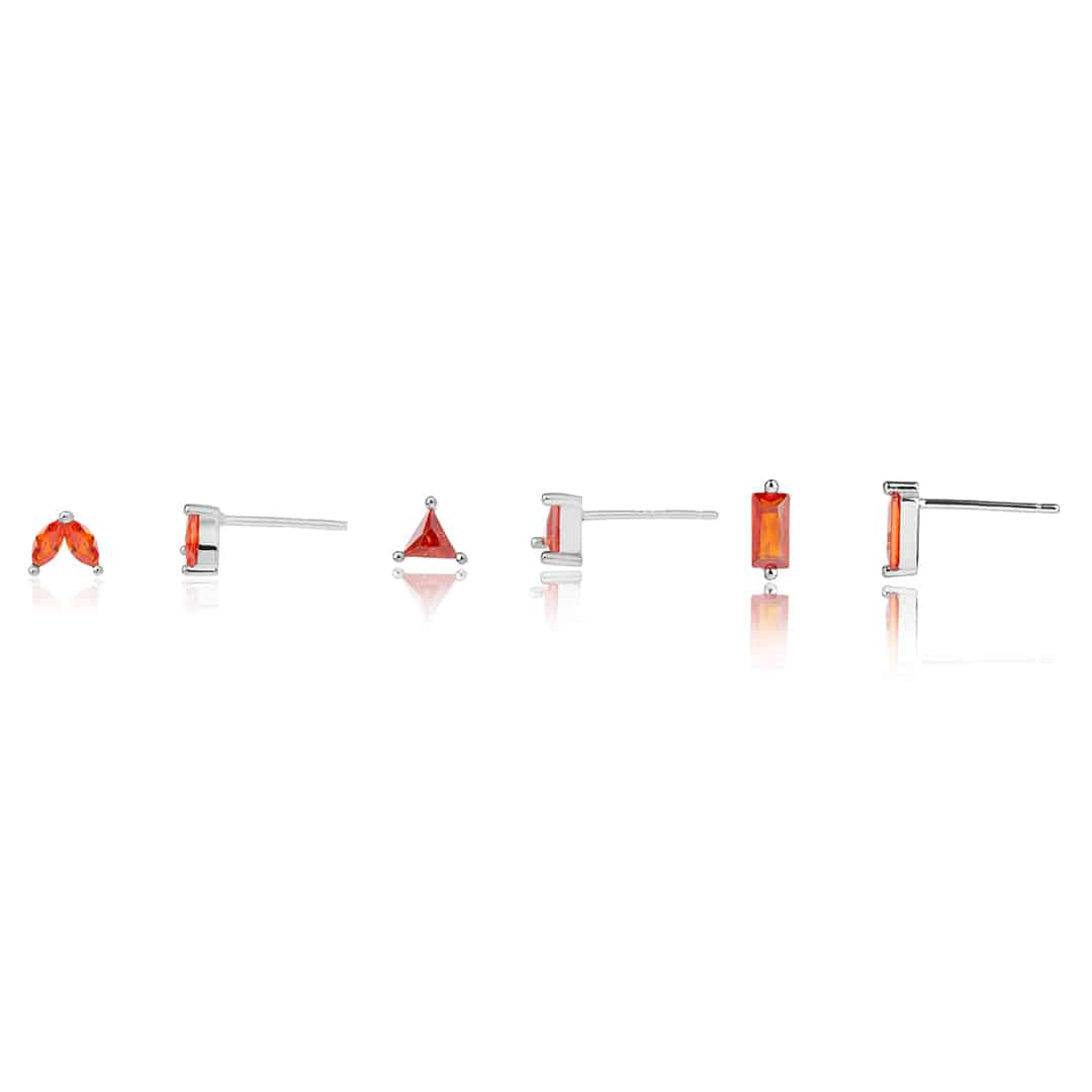 עגילי Emerald Trio