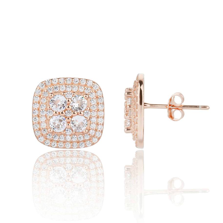 עגילי Cushion Halo